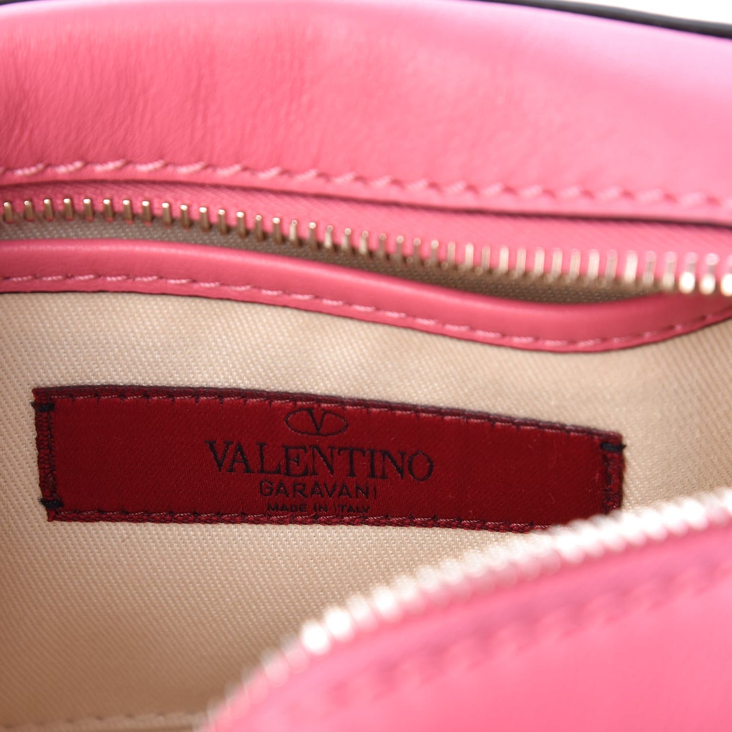 Vitello Rockstud Camera Crossbody Bag Shadow Pink