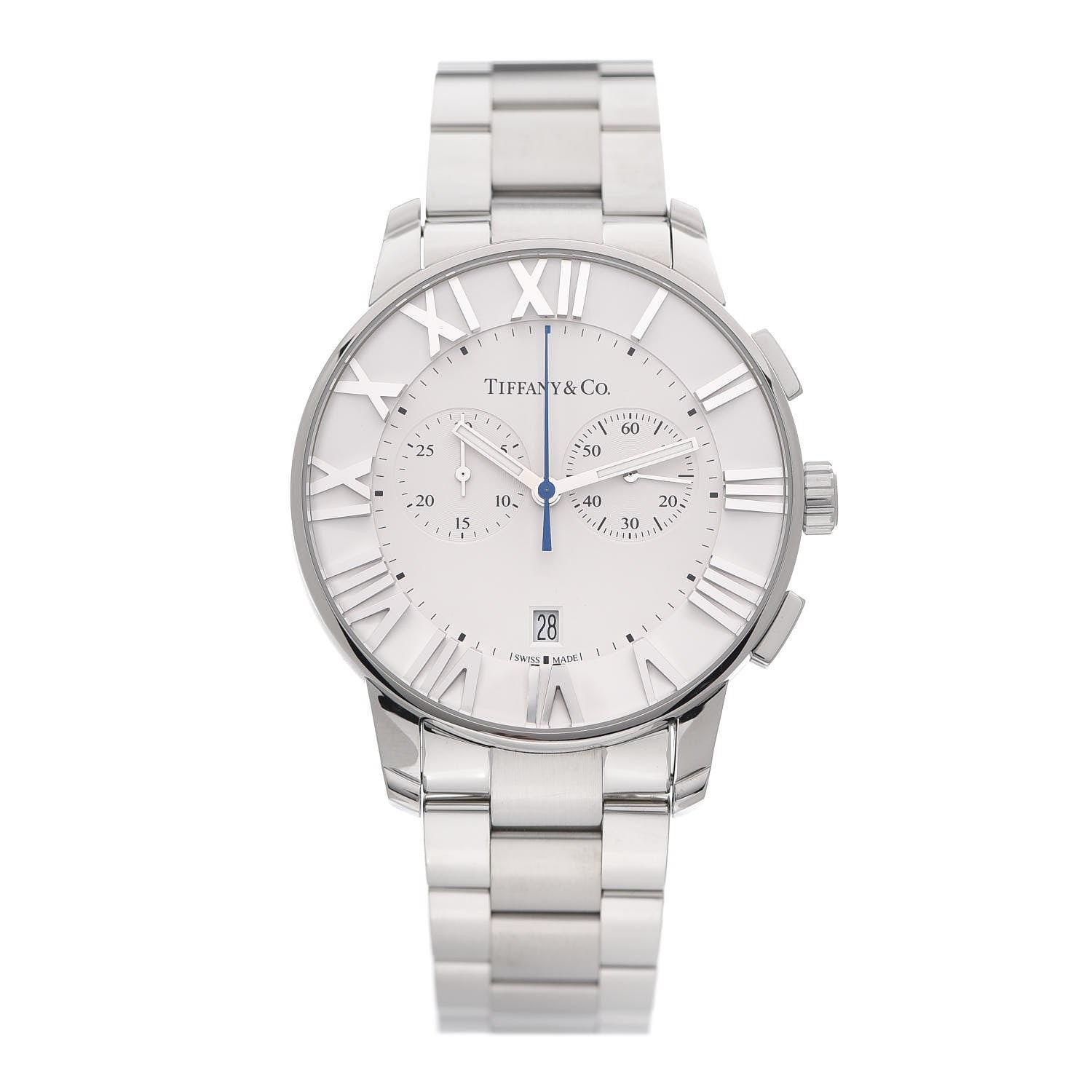 Tiffany Stainless Steel 42mm Atlas Chronograph Quartz Watch 1 of 6