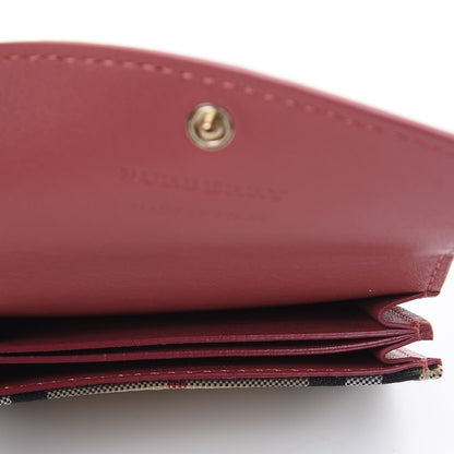 Burberry Calfskin House Check Chesam Card Case Cinnamon Red 5 of 7