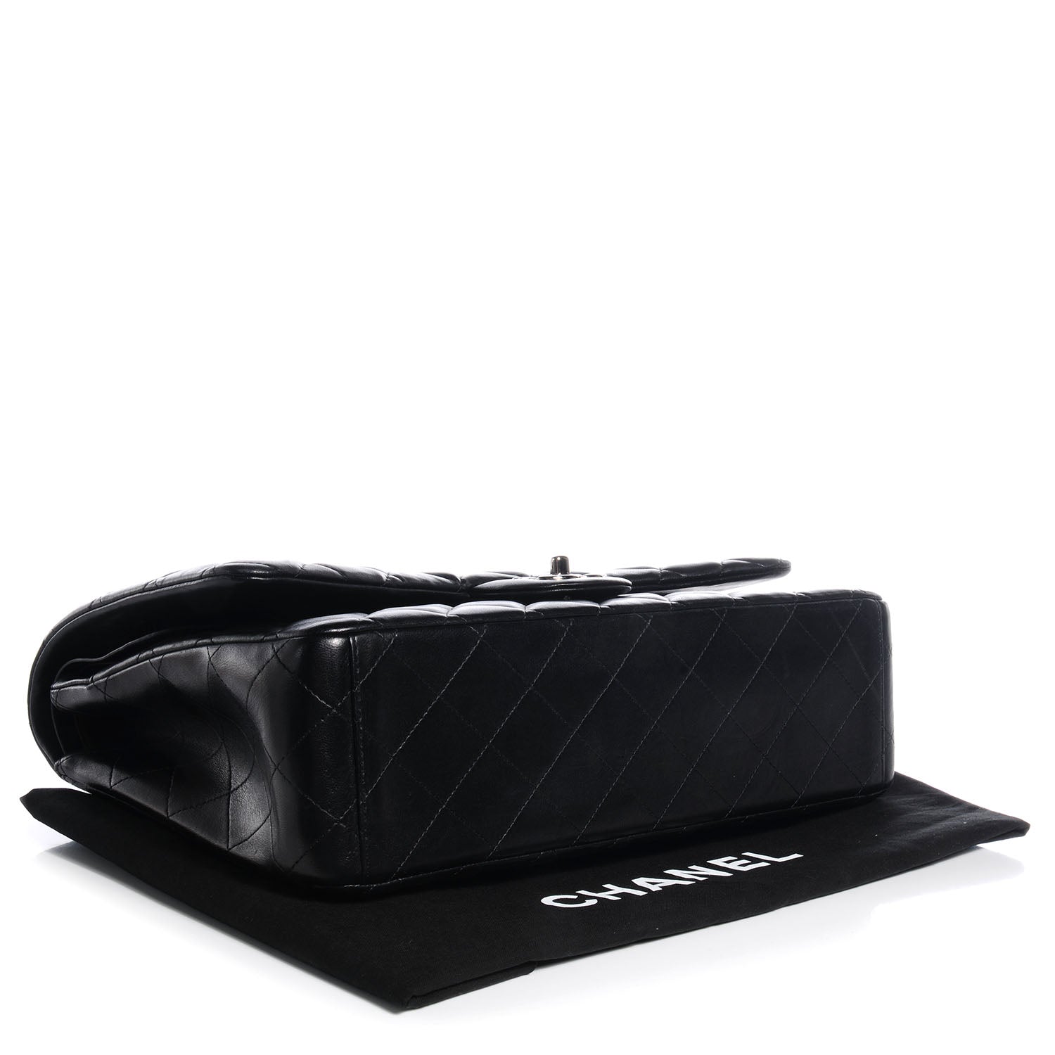Chanel Lambskin Quilted Maxi Double Flap Black 4 of 8