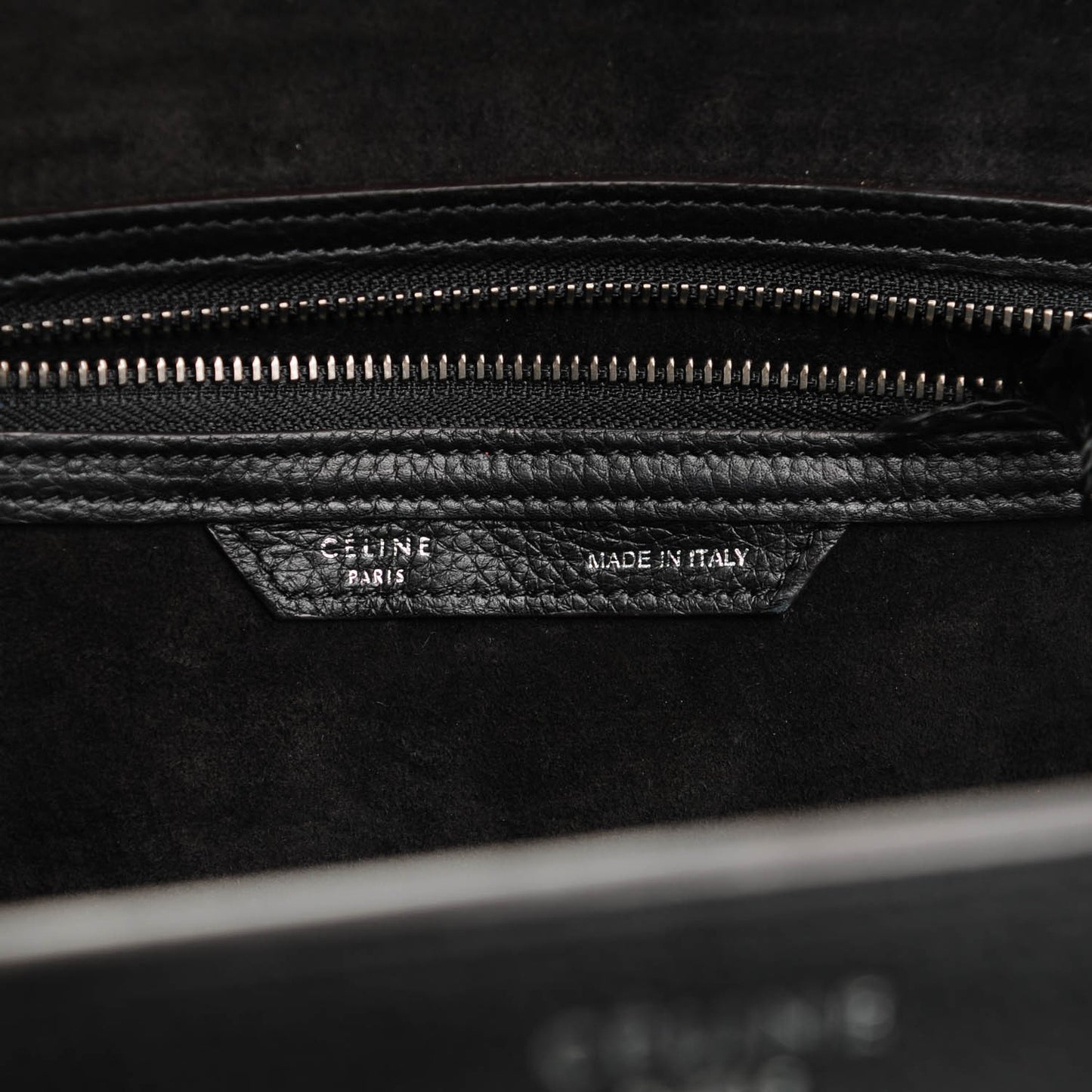 Drummed Calfskin Micro Luggage Black