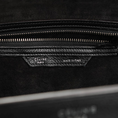 Celine Drummed Calfskin Micro Luggage Black 7 of 8