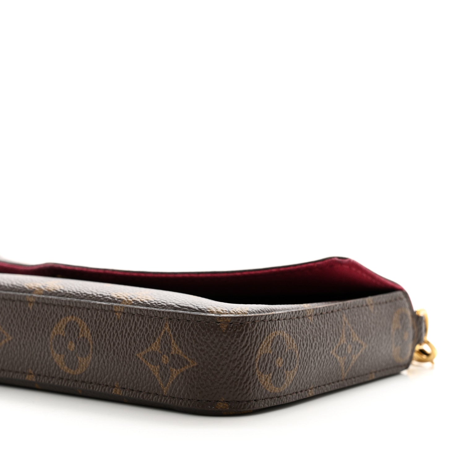 Louis Vuitton Monogram Pochette Felicie Chain Wallet Fuchsia 10 of 15
