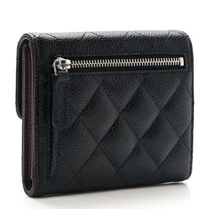 Chanel Caviar Quilted Compact Flap Wallet Black 3 of 8