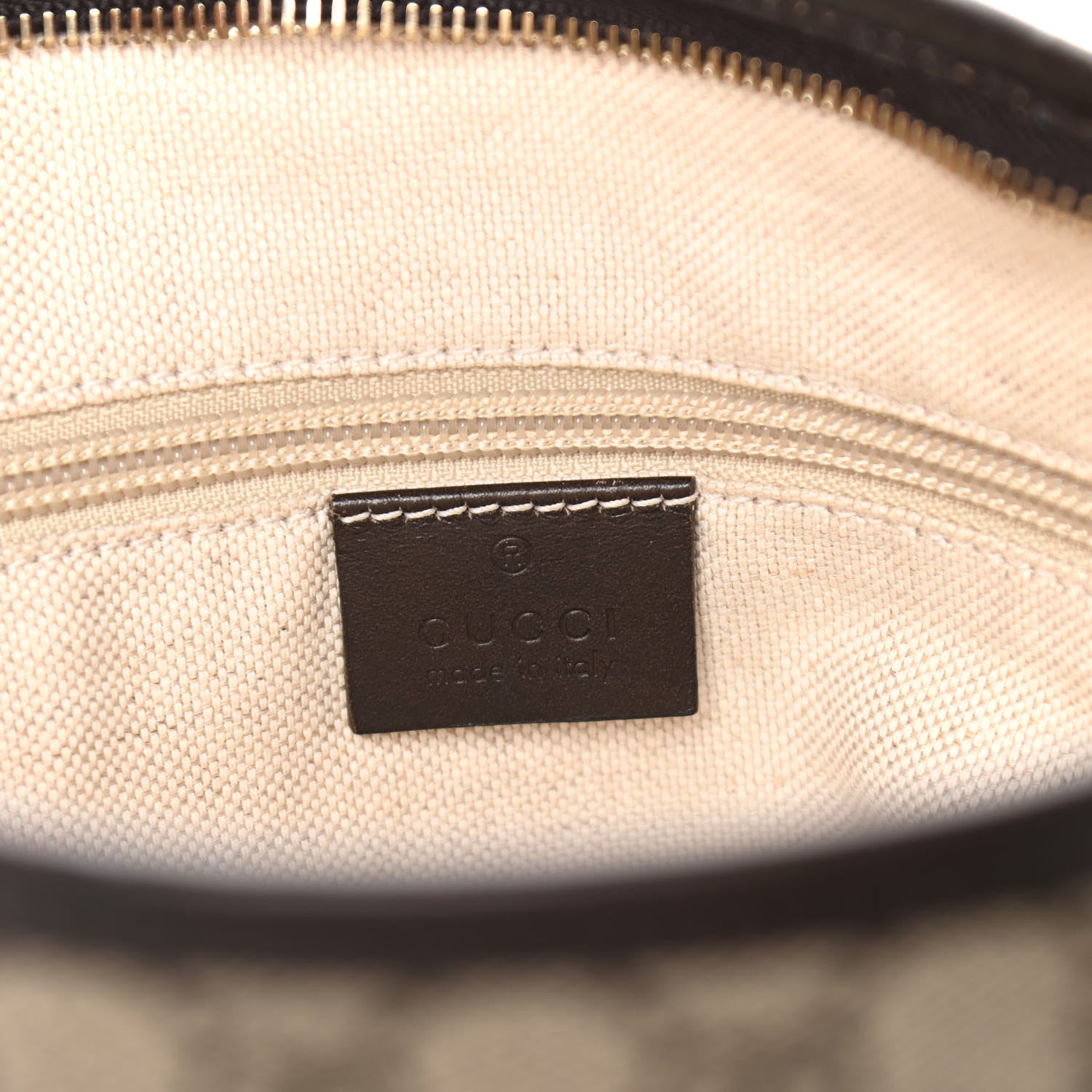 Gucci GG Supreme Monogram Small Zippered Tote Dark Brown 7 of 12