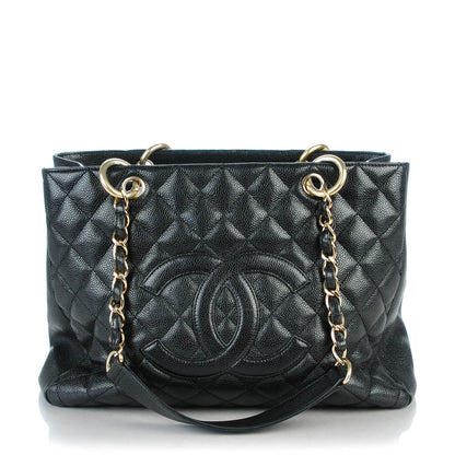 Chanel Caviar Quilted Grand Shopping Tote GST Black 1 of 8