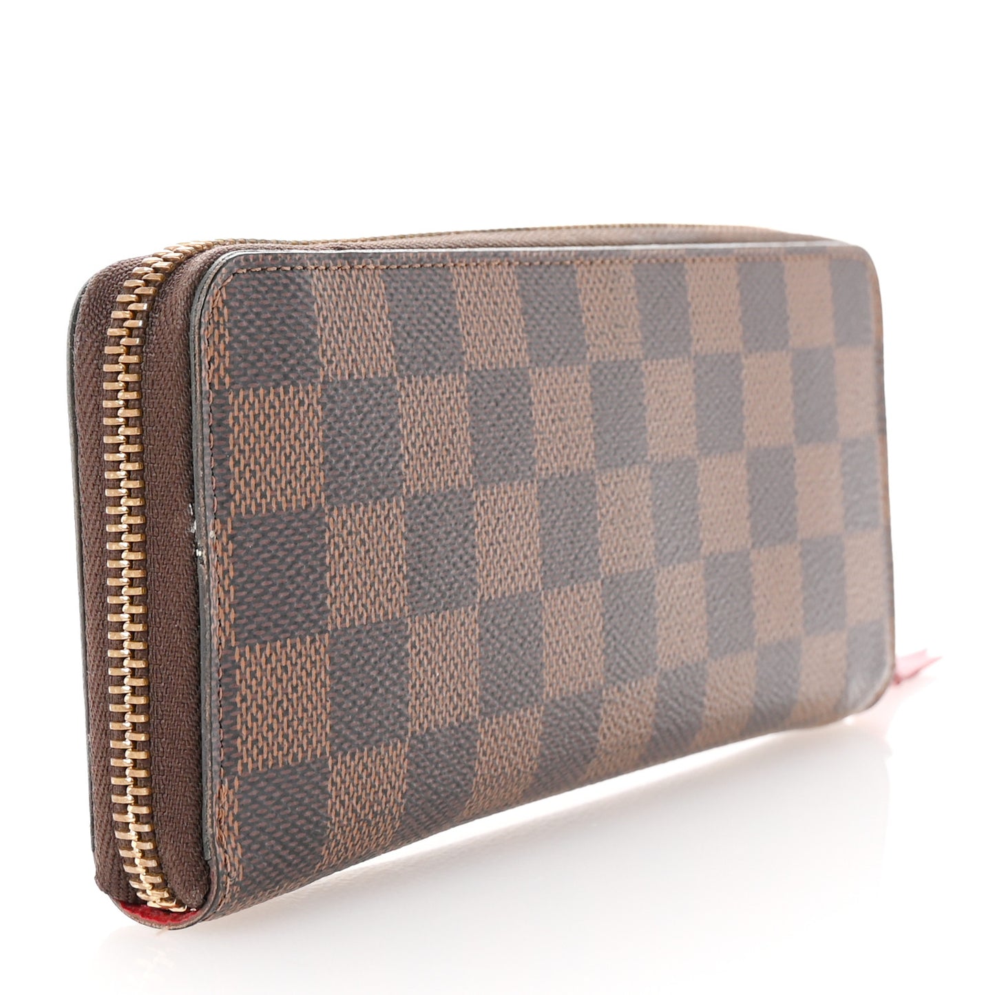 Damier Ebene Clemence Wallet Cherry
