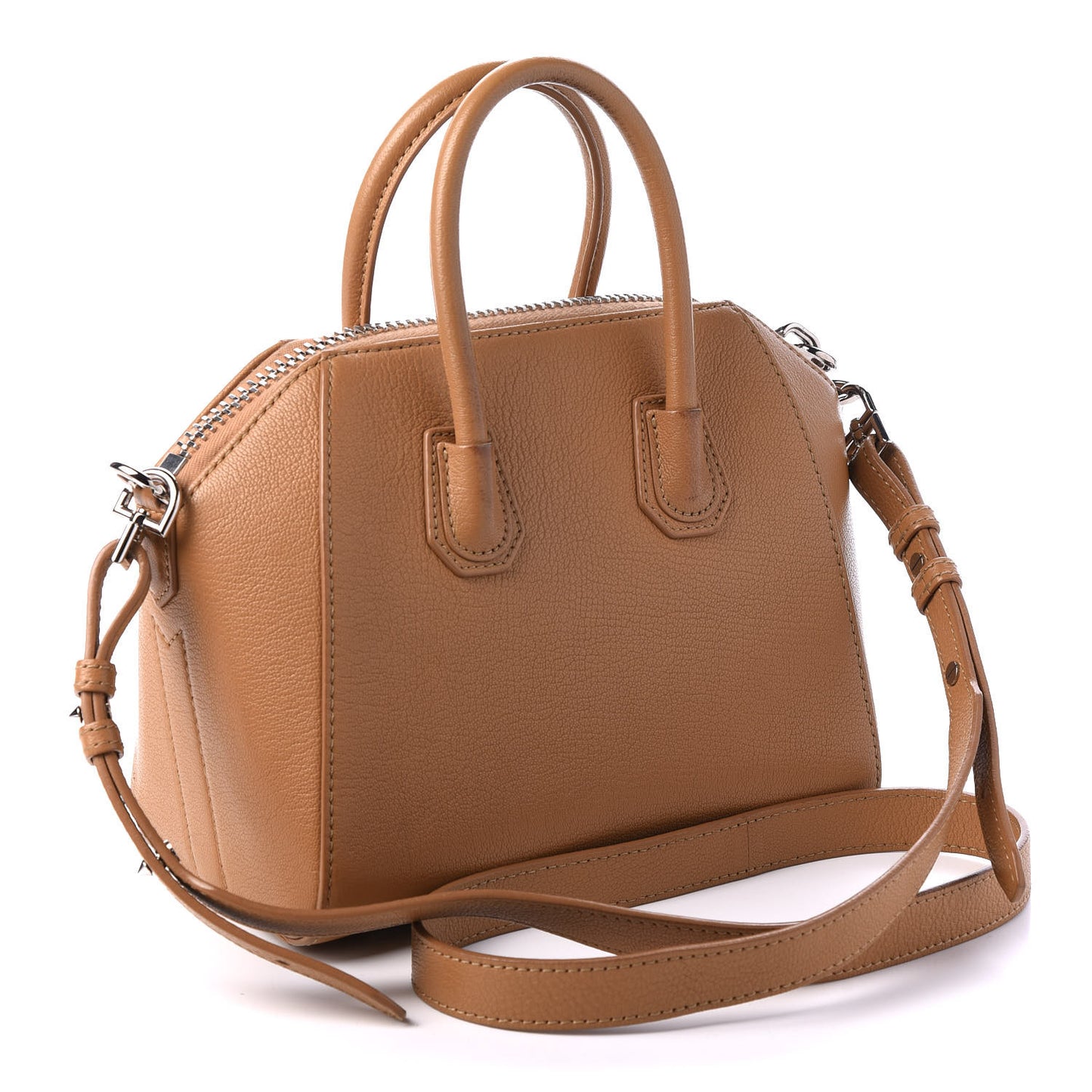 Sugar Goatskin Mini Antigona Medium Beige