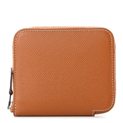 Hermes Epsom Silk'in Compact Wallet Gold 1 of 10