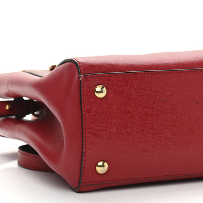 Fendi Vitello Elite Flamingo Petite 2Jours Tote Mattone 10 of 16