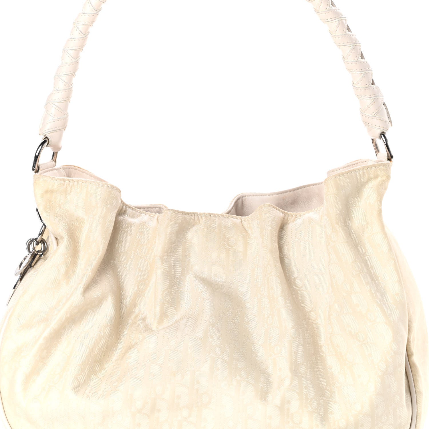 Christian Dior Nylon Monogram Lovely Hobo White 7 of 9