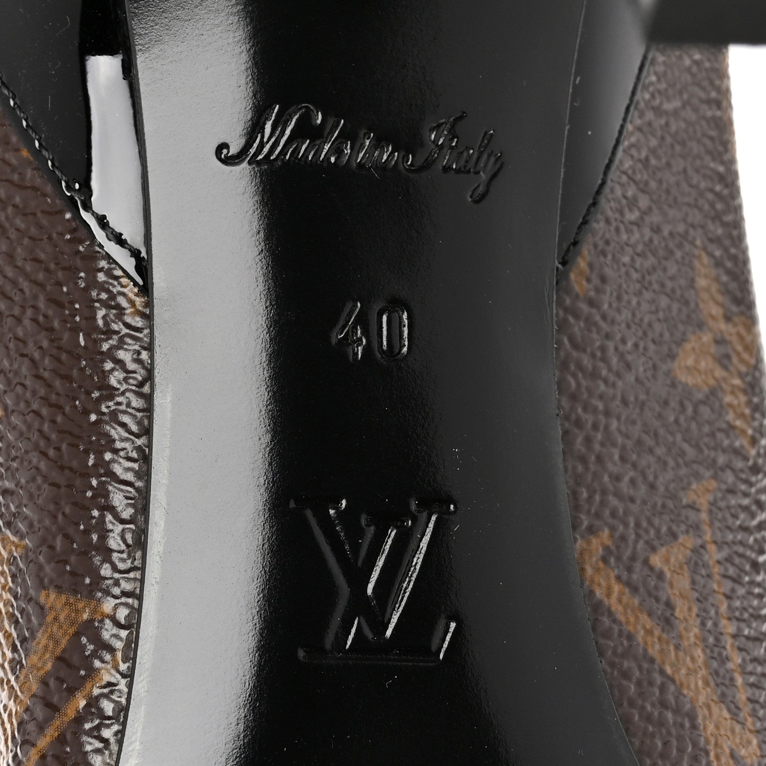 Louis Vuitton Monogram Cherie Pumps 40 Black 8 of 11