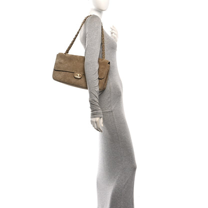 Chanel Suede Calfskin Small Souplissimo Maxi Flap Dark Beige 2 of 11