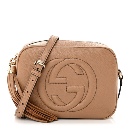 Gucci Pebbled Calfskin Small Soho Disco Bag Camelia 1 of 11