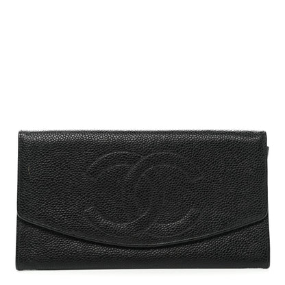 Chanel Caviar Timeless CC Yen Wallet Black 1 of 9