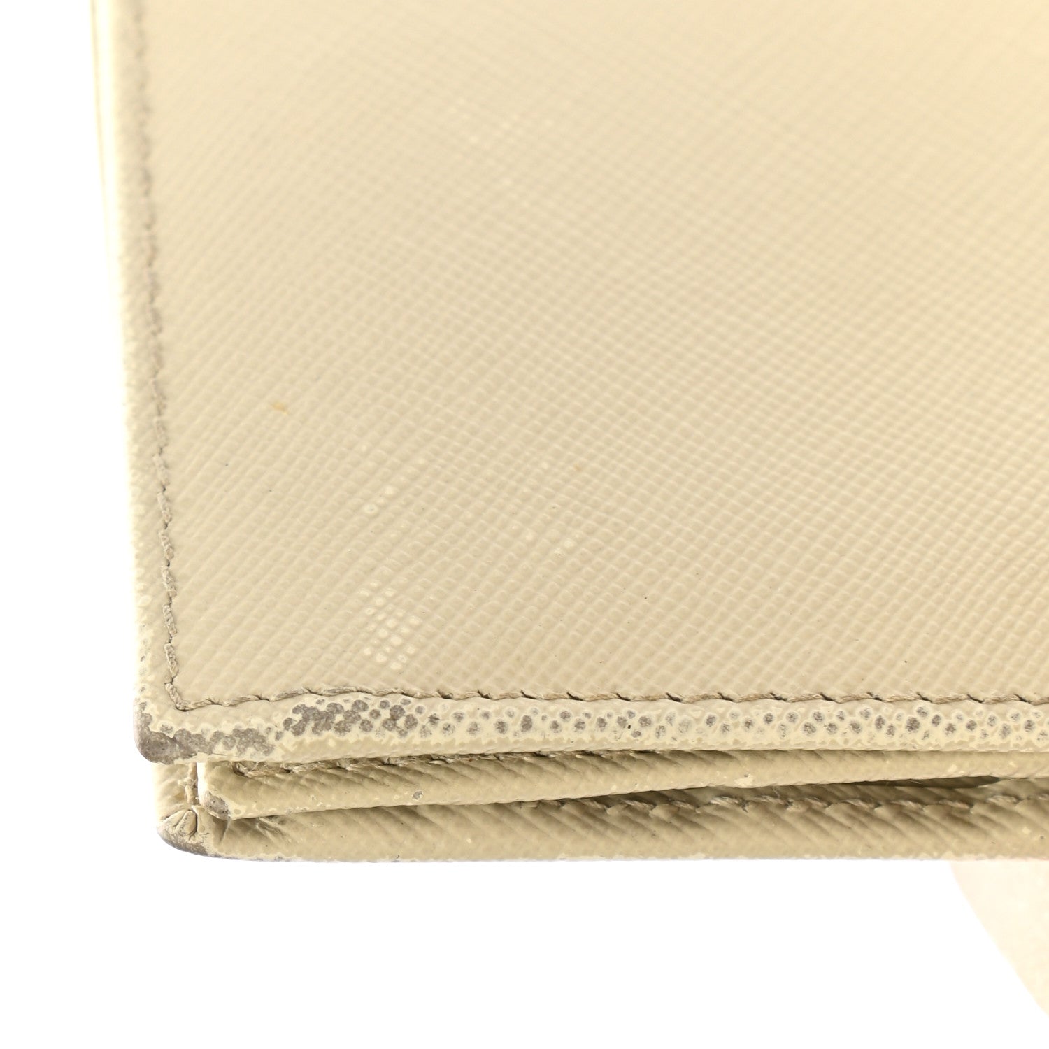 Prada Saffiano Metal Bi-Fold Wallet Cera 10 of 13