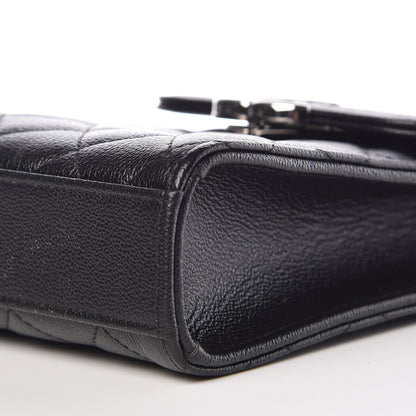 Chanel Grained Calfskin Quilted CC Box Clutch With Chain Black 10 of 11