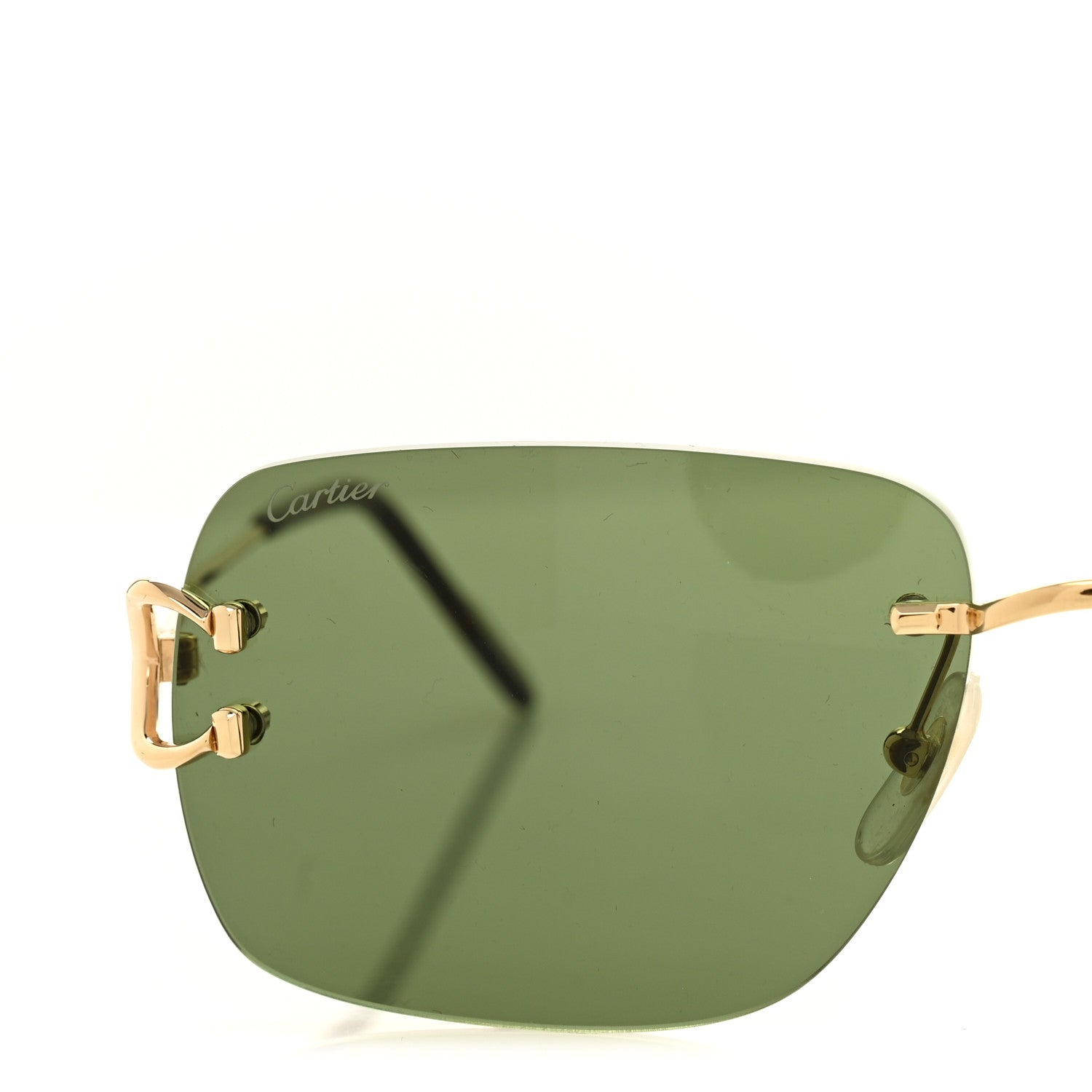 Cartier Metal Classic C De Cartier Sunglasses CT0330S Gold Green 5 of 8