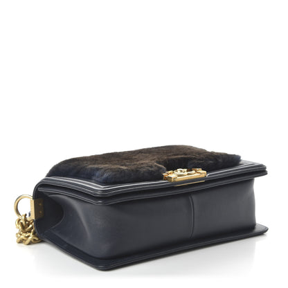 Chanel Orylag Medium Boy Top Handle Flap Navy 4 of 10