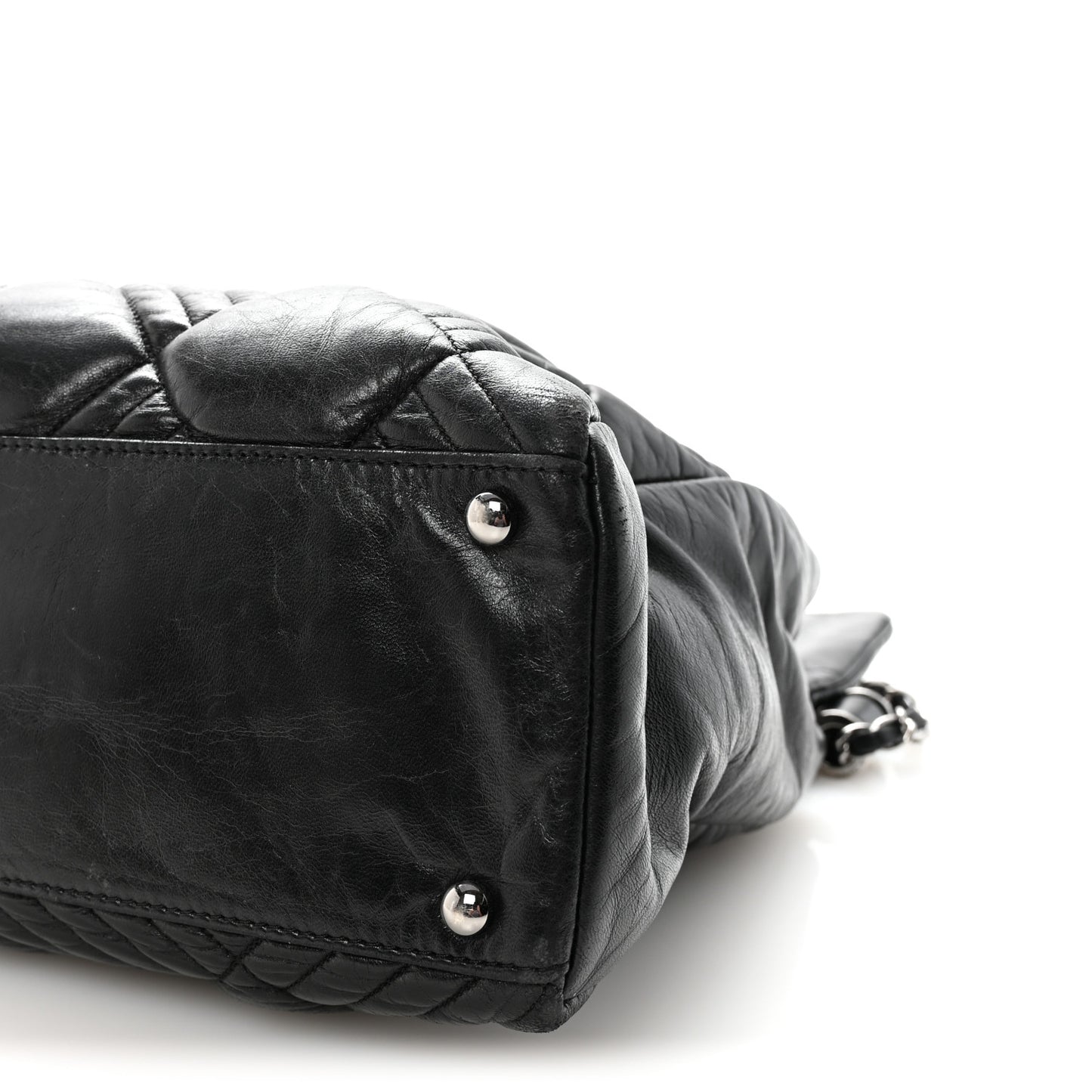 Lambskin In and Out XL Maxi Flap Black