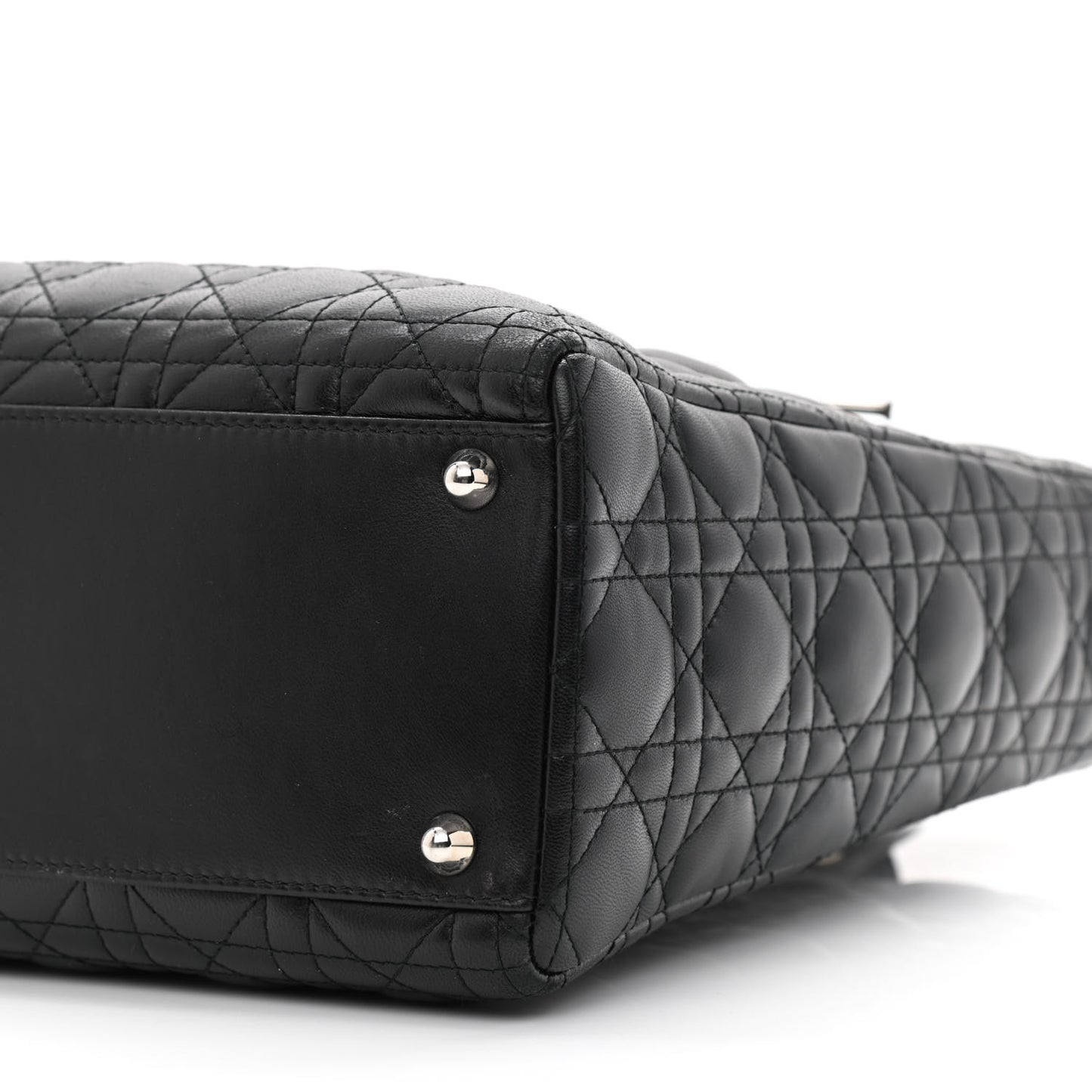 Lambskin Cannage Large Lady Dior Black