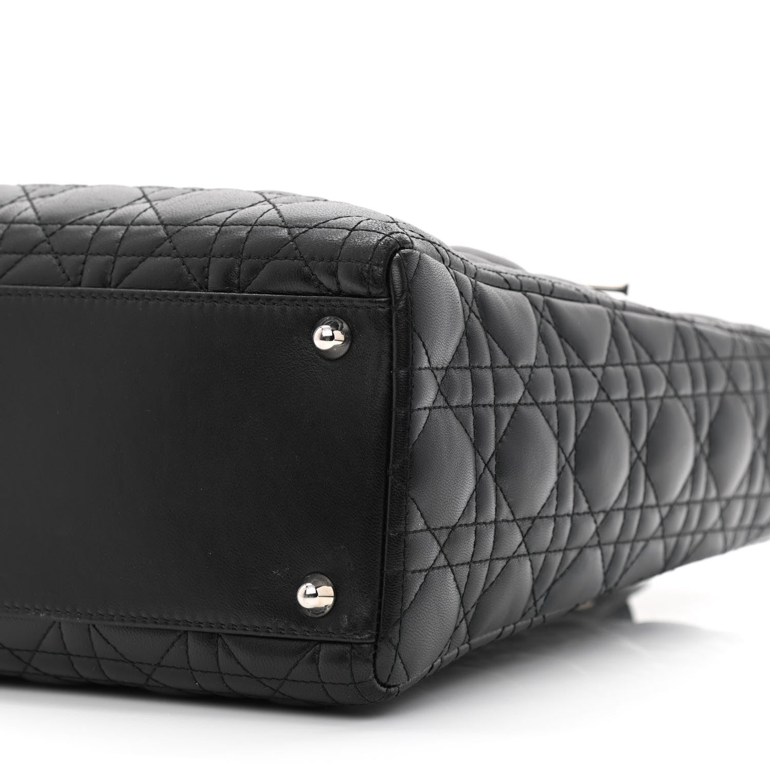 Christian Dior Lambskin Cannage Large Lady Dior Black 11 of 15