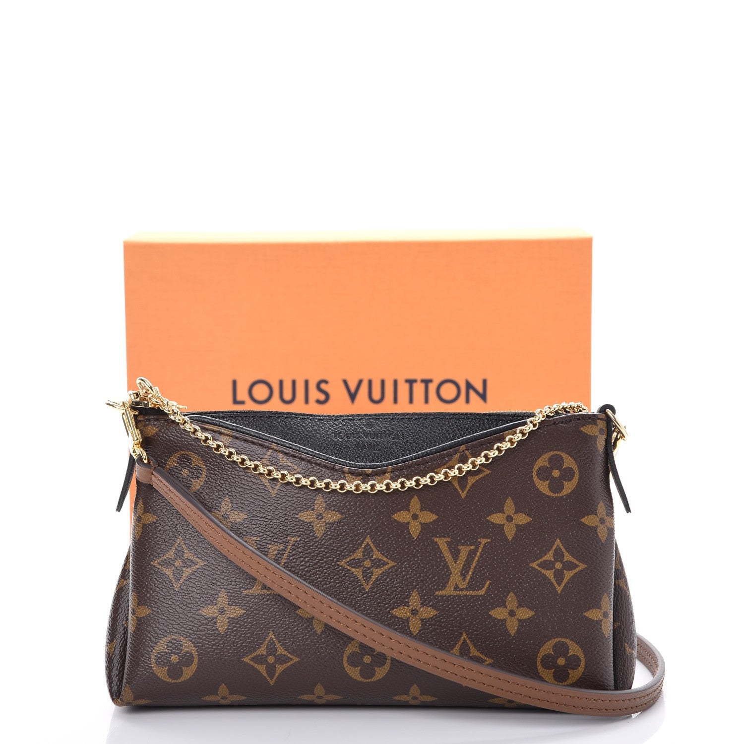 Louis Vuitton Monogram Pallas Clutch Black 8 of 8