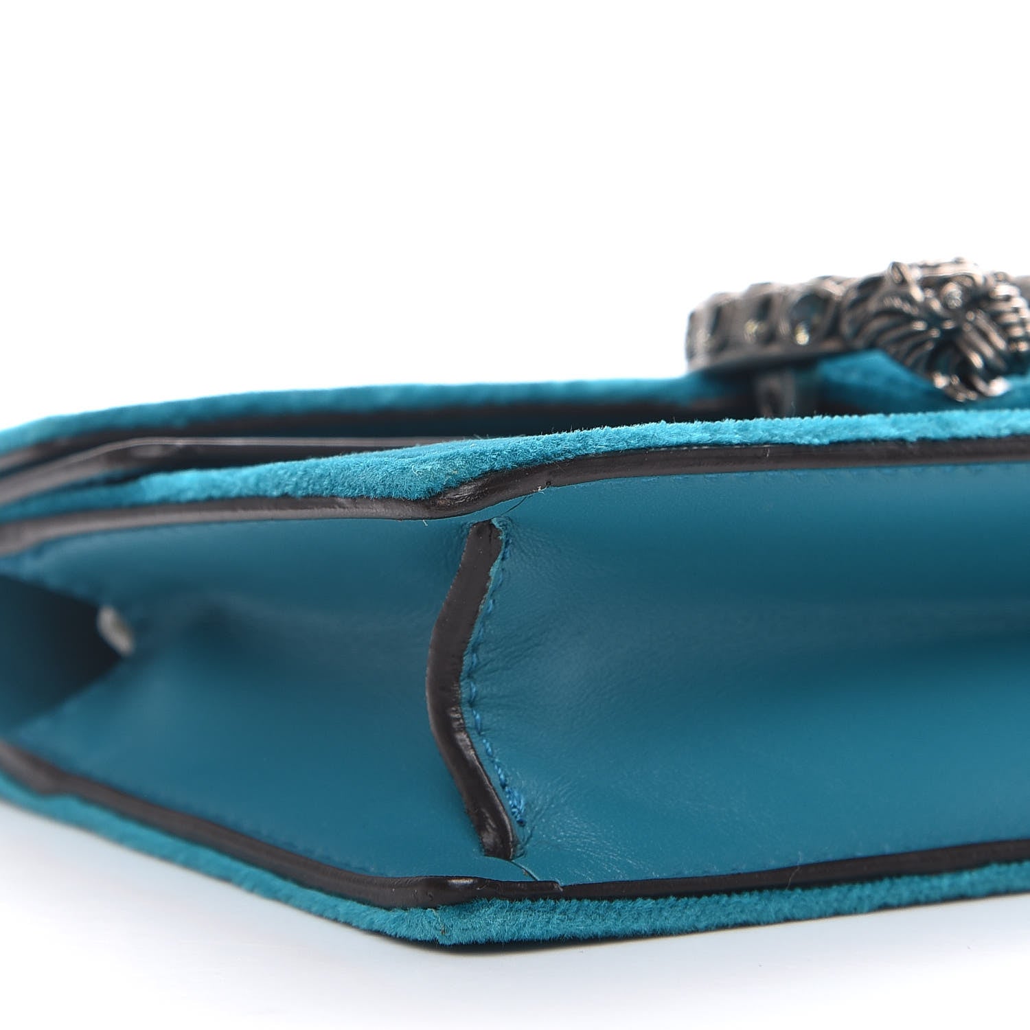 Gucci Velvet Super Mini Dionysus Shoulder Bag Pavone Cyan 6 of 9