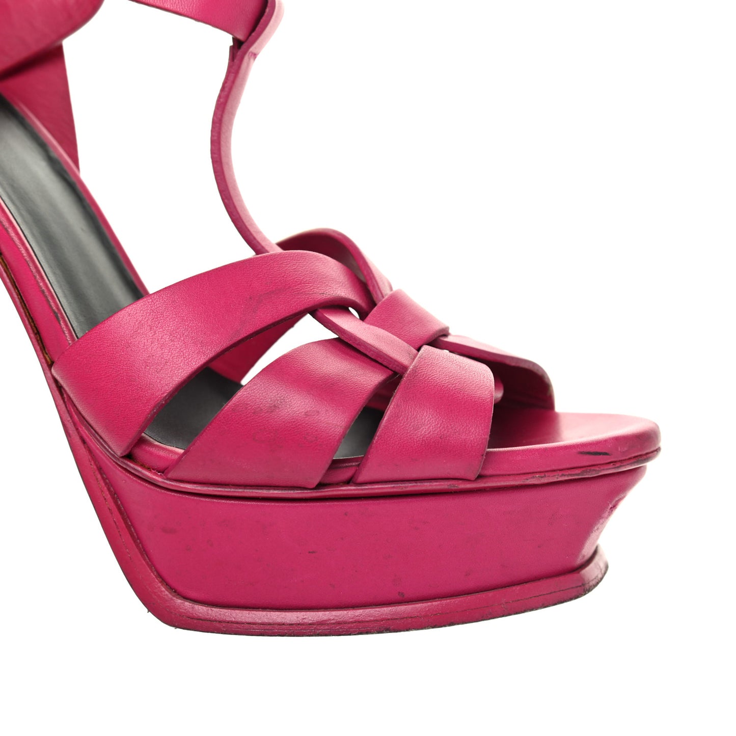 Calfskin Tribute 105 Platform Sandals 39.5 Fuchsia