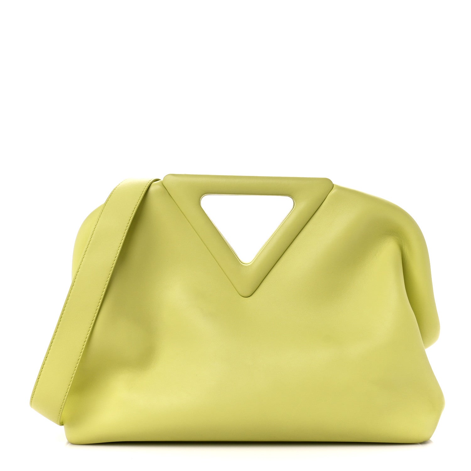 Bottega Veneta Calfskin Medium The Point Triangle Bag Seagrass 1 of 10