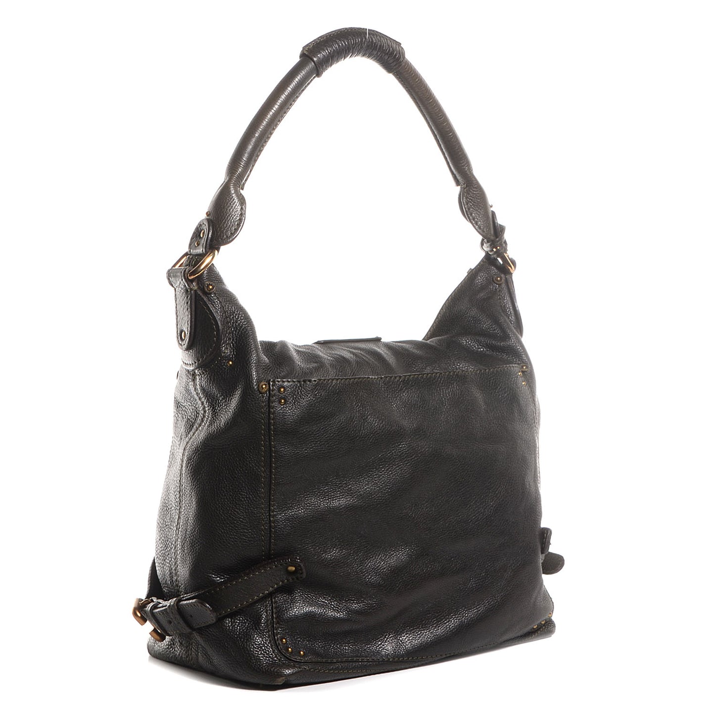 Leather Paddington Hobo Dark Green