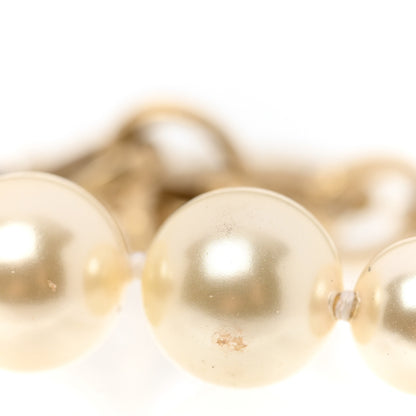 Chanel Graduated Pearl Crystal CC Bracelet Gold 4 of 5