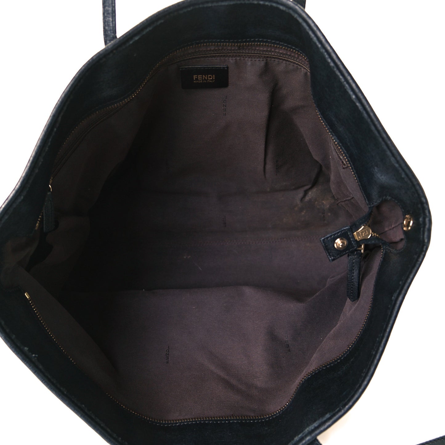 Zucca Vitello Elite Medium Roll Tote Tobacco Black