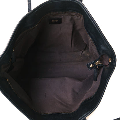 Fendi Zucca Vitello Elite Medium Roll Tote Tobacco Black 5 of 20