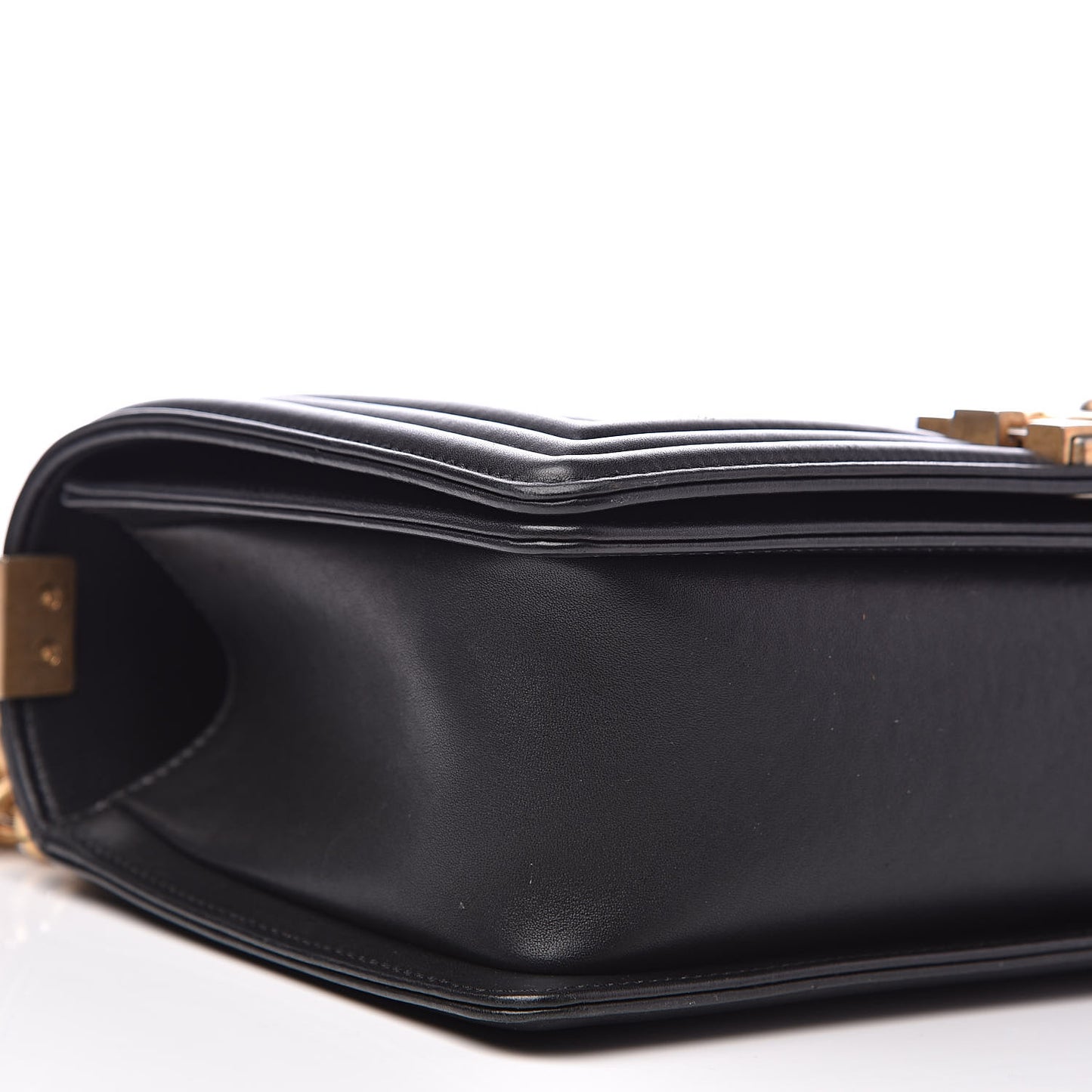 Lambskin Quilted Medium Boy Flap Black