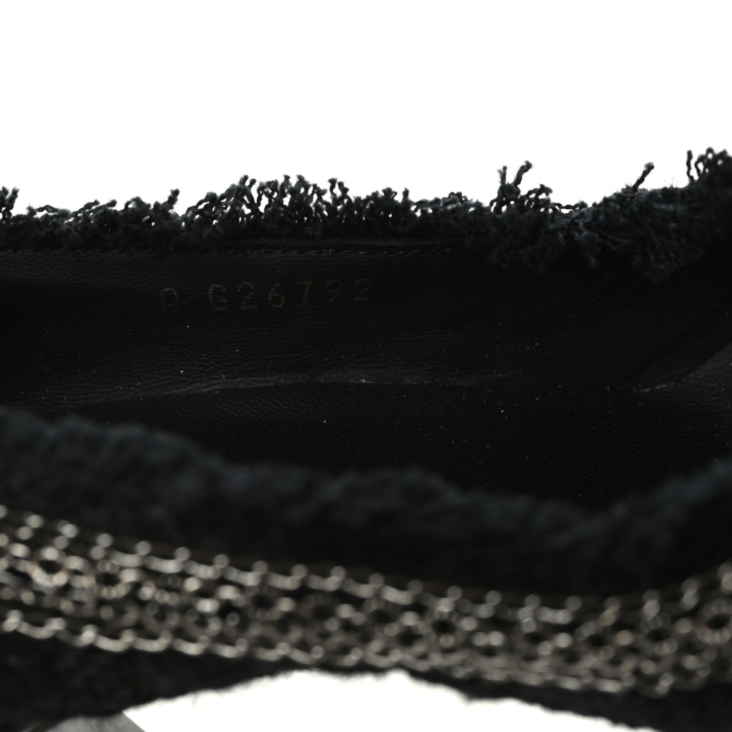 Tweed Patent Cap Toe CC Chain Pumps 36 Black