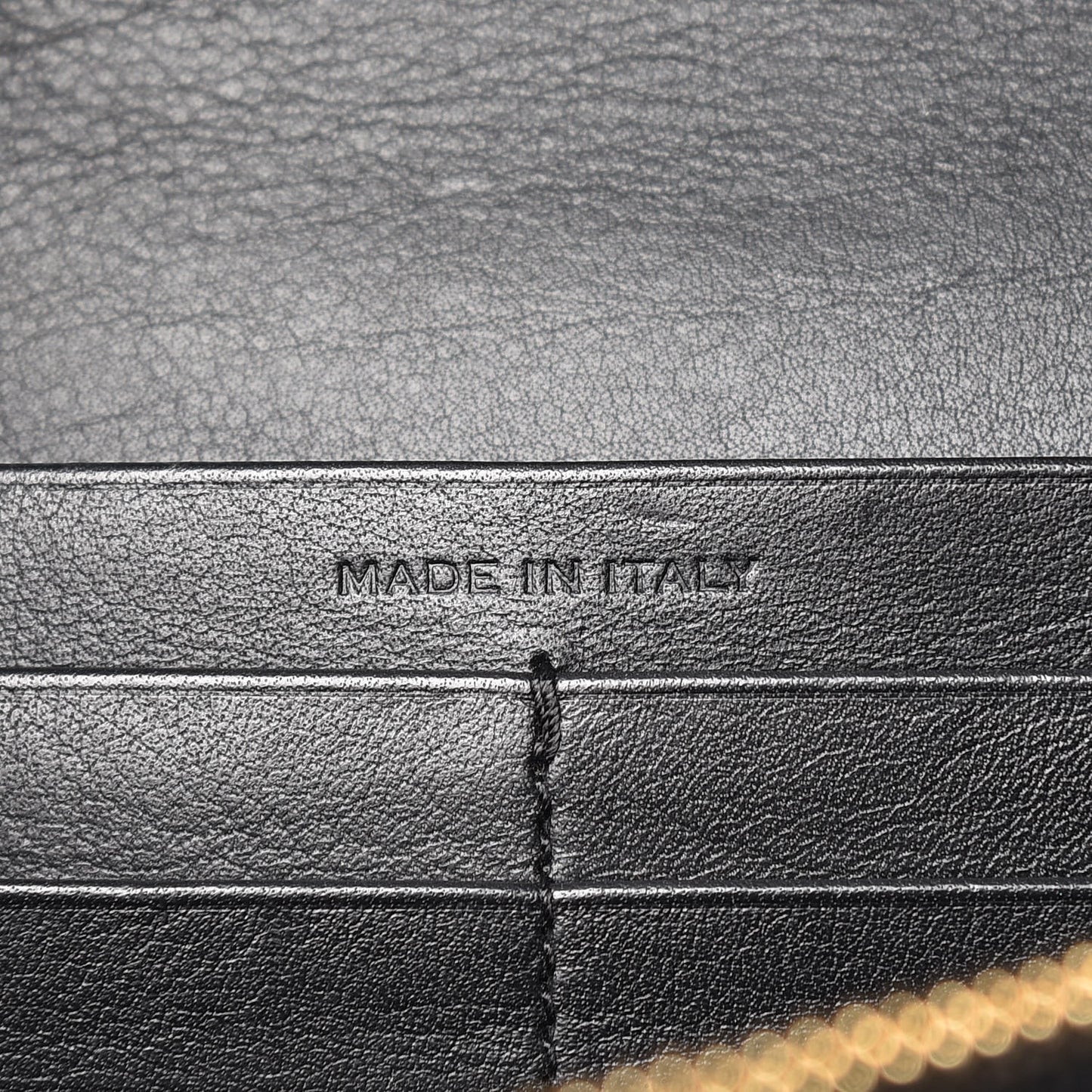 Calfskin Classic Y Ligne Chain Wallet Black