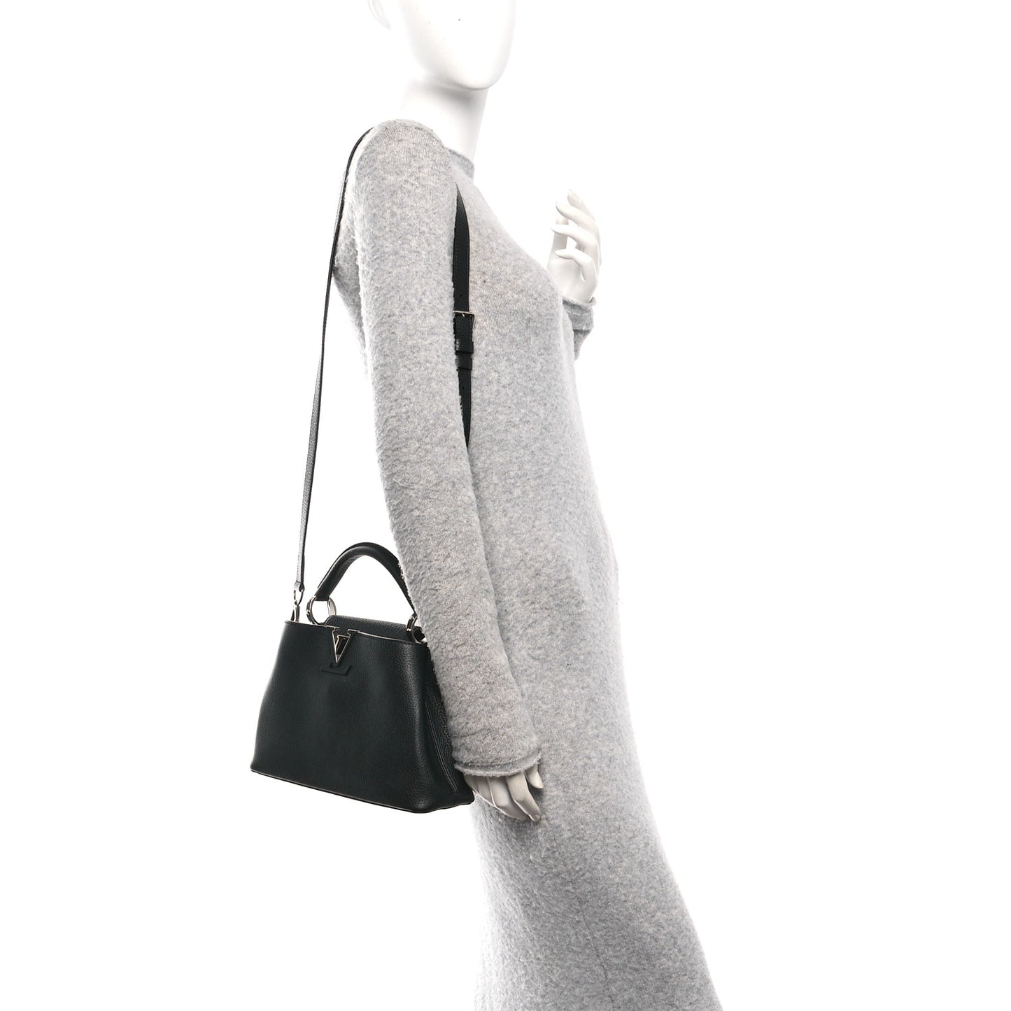 Taurillon Capucines BB Black Fuchsia