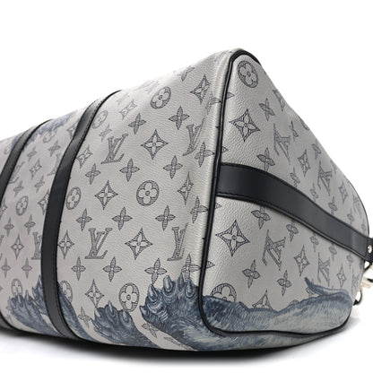 Louis Vuitton Savane Monogram Elephant Chapman Keepall Bandouliere 45 Dune 8 of 8