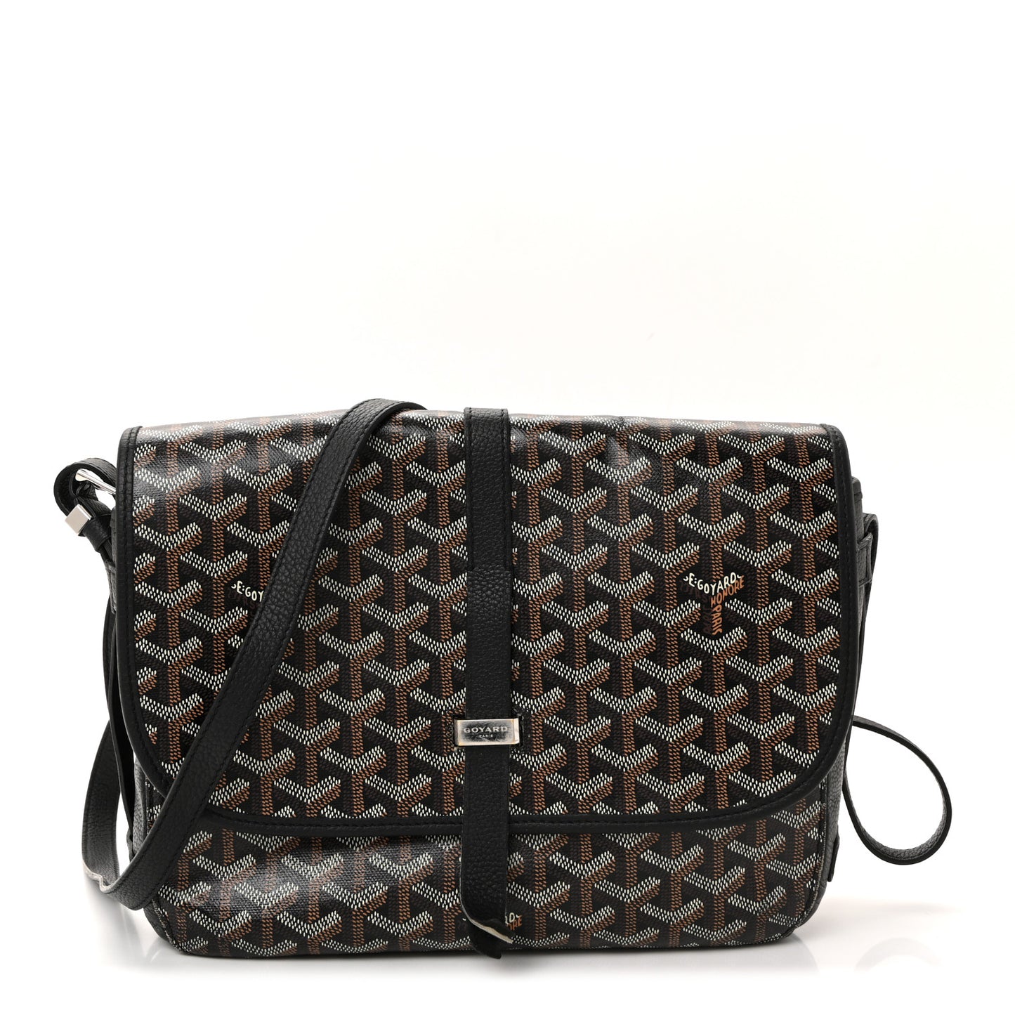 Goyardine Belvedere II MM Messenger Bag Black
