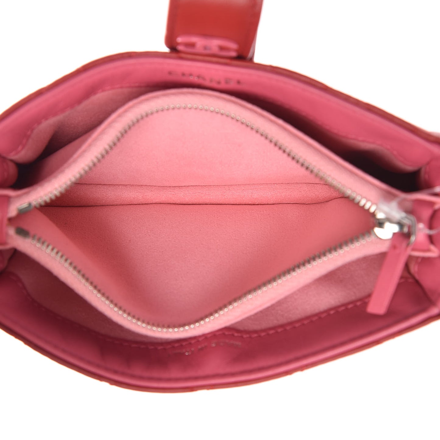 Lambskin Quilted Mini Phone Holder Clutch Red