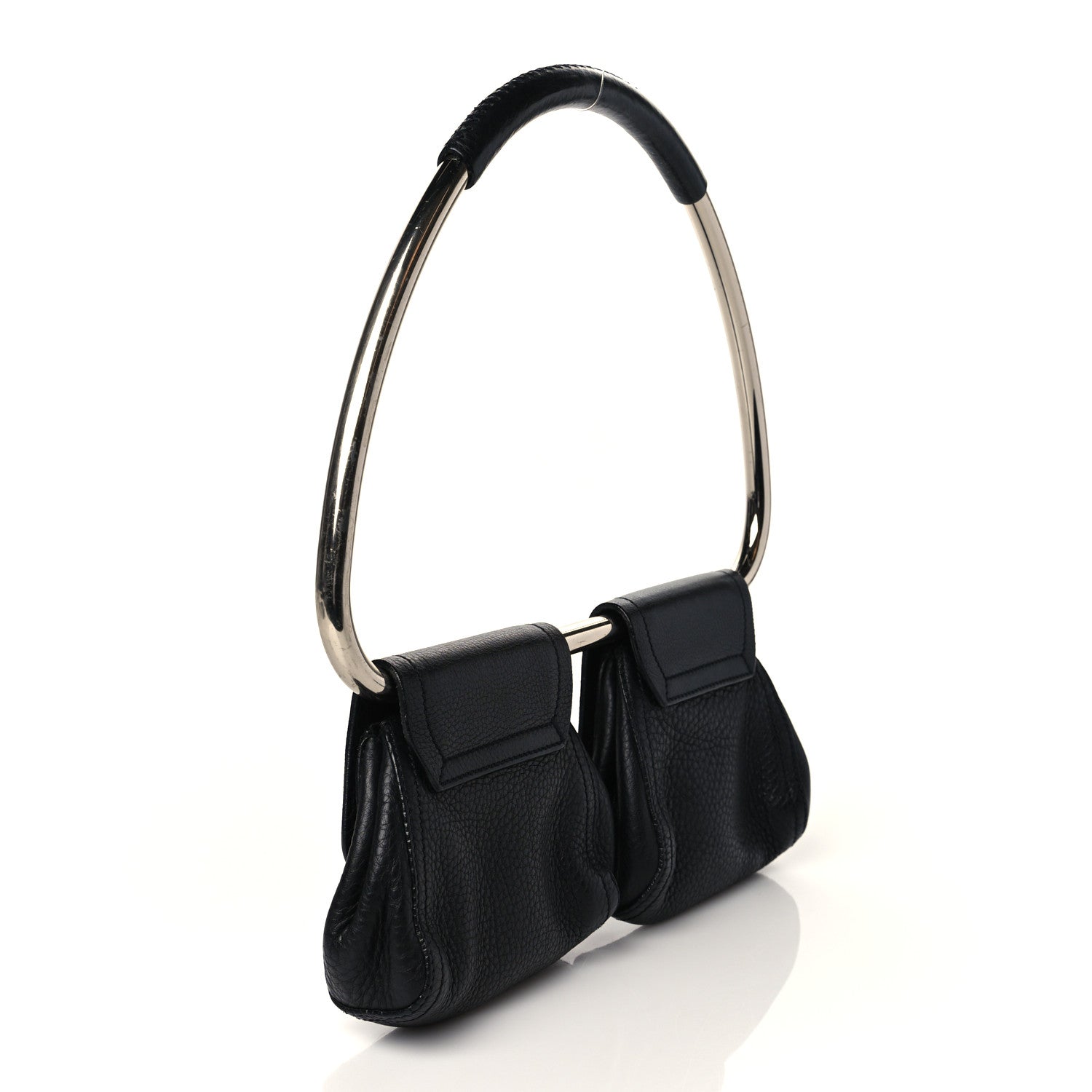 Prada Calfksin Loop Top Handle Bag Black 2 of 8