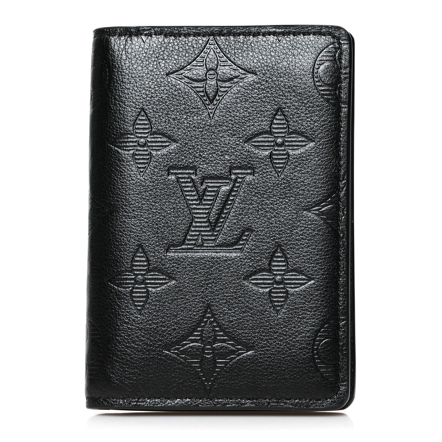 Calfskin Monogram Shadow Pocket Organizer Black
