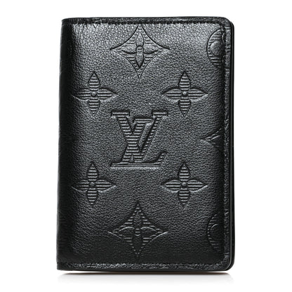 Louis Vuitton Calfskin Monogram Shadow Pocket Organizer Black 1 of 7