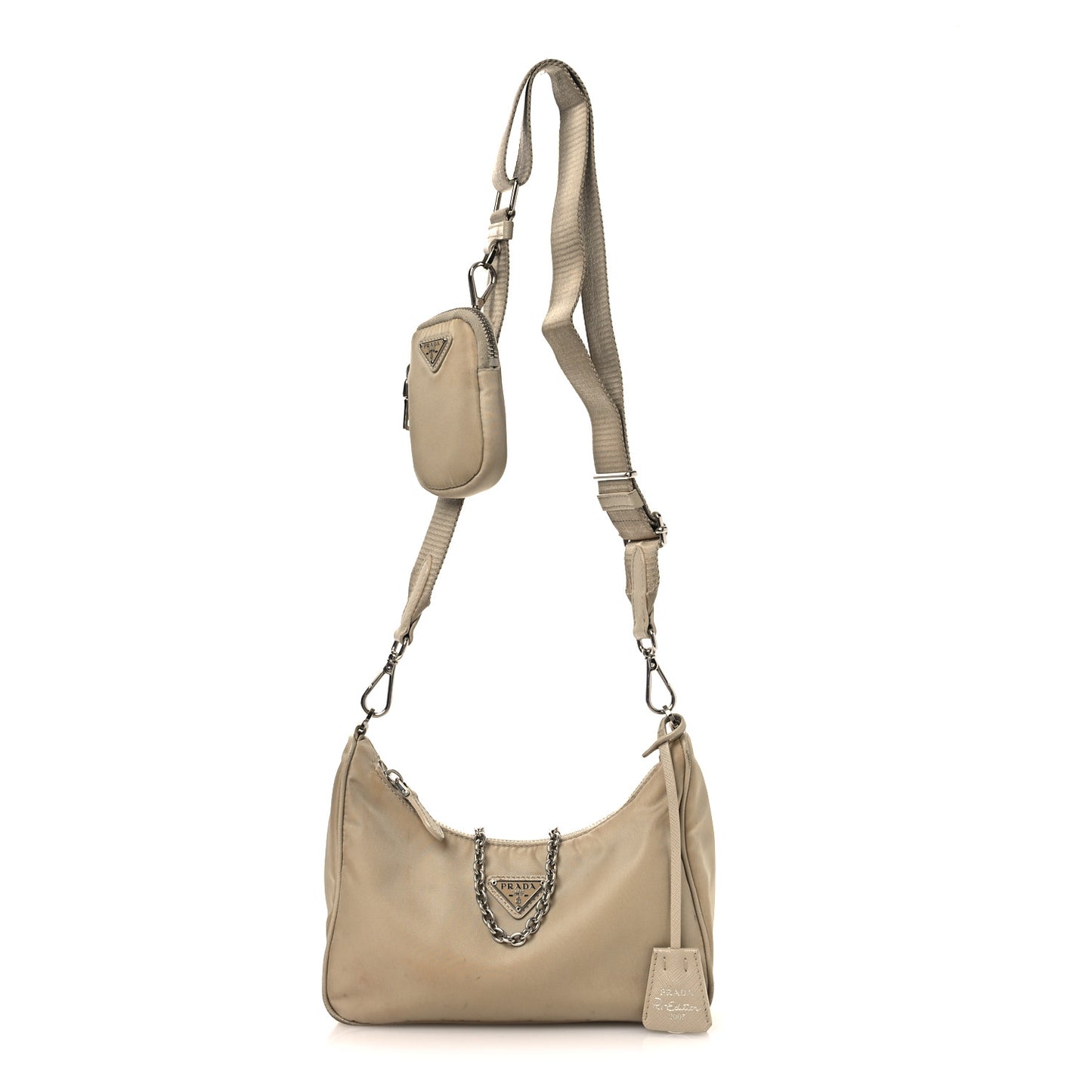 Re-Nylon Saffiano Re-Edition 2005 Shoulder Bag Deserto