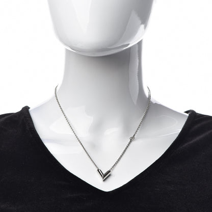 Louis Vuitton Metal Essential V Supple Necklace Silver 2 of 8