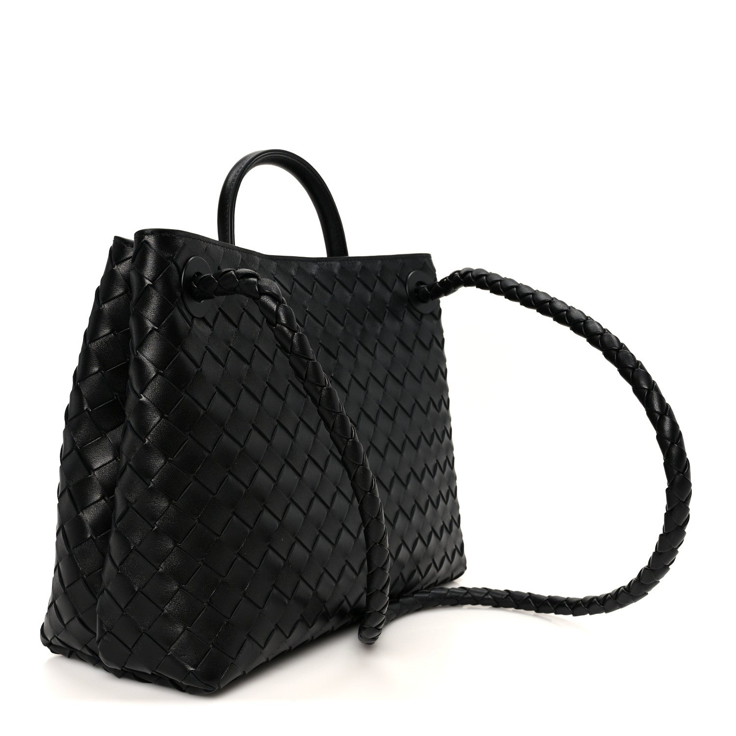 Bottega Veneta Nappa Intrecciato Medium Andiamo Shoulder Bag Black 5 of 13