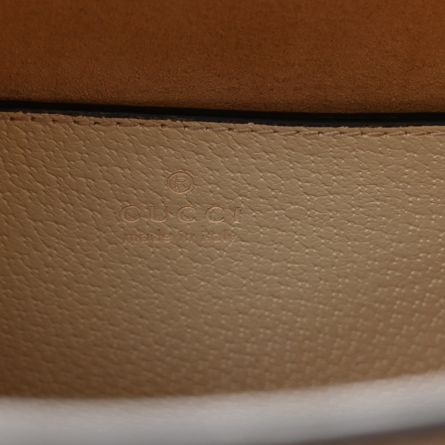 Textured Dollar Calfskin Web Small Diana Tote Bag Mystic White