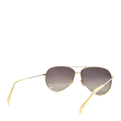 Celine Metal Frame Aviator Sunglasses CL40062U Gold 4 of 7