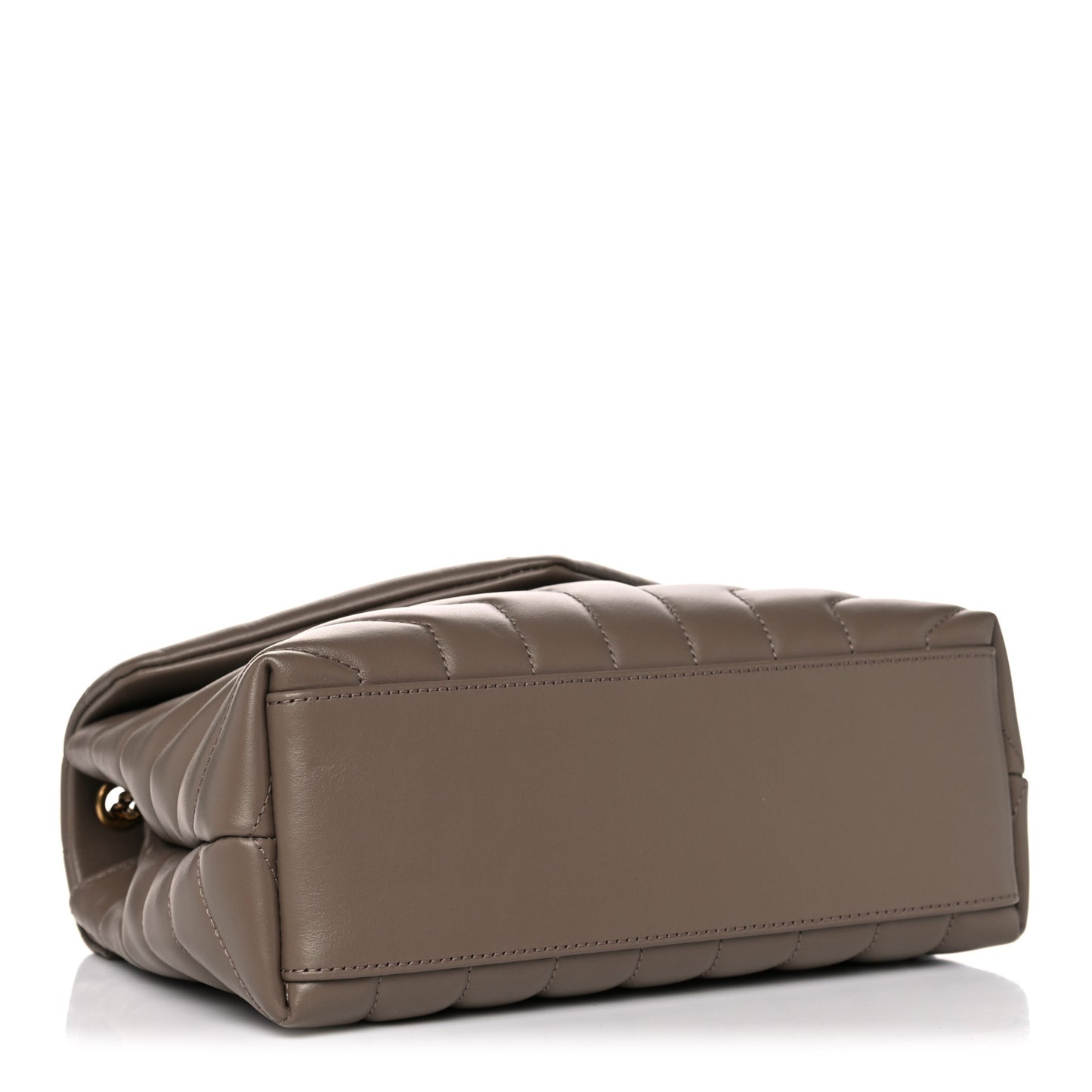 Calfskin Y Quilted Monogram Small Loulou Chain Satchel Taupe